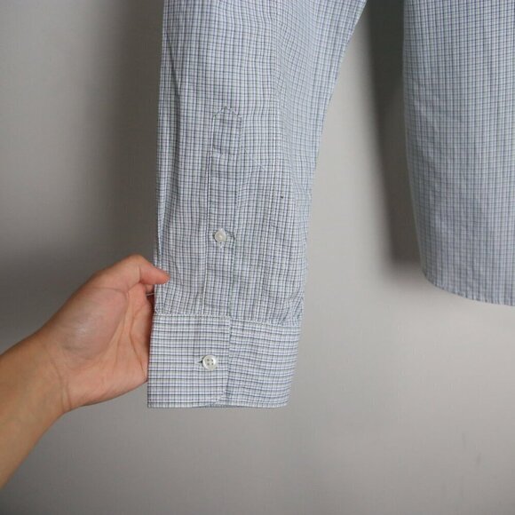 NWT The Men's Bloomingdale's Gingham Button Down Stretch Fabric Size Medium - Picture 4 of 6